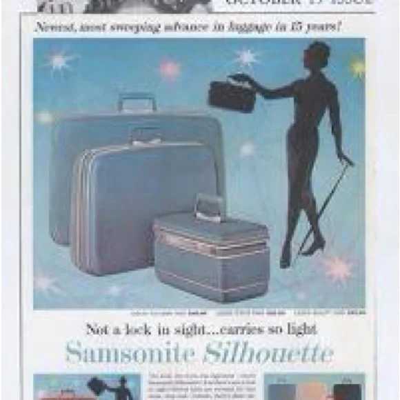 Vintage Silhouette Samsonite Teal Makeup Organizer